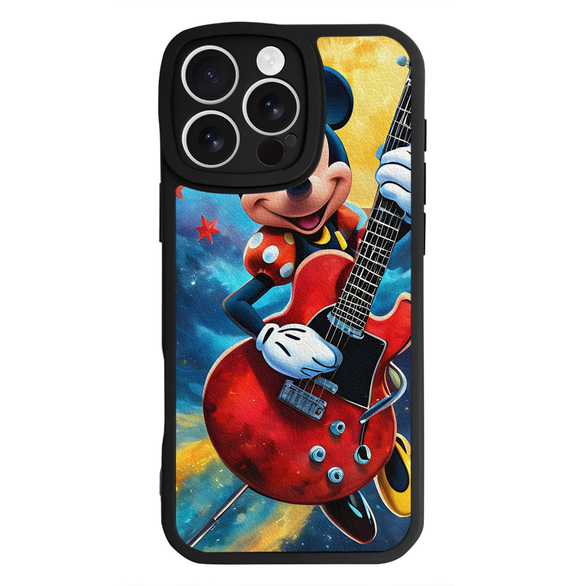 （画像用） ミッキーマウス Mickey Mouse 【iPhone 16シリーズ対応】シリコンスマホケース（レザー調） 材質：シリコン